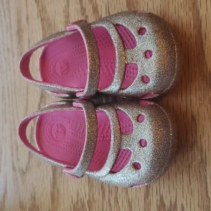Glittery Crocs toddler size c4